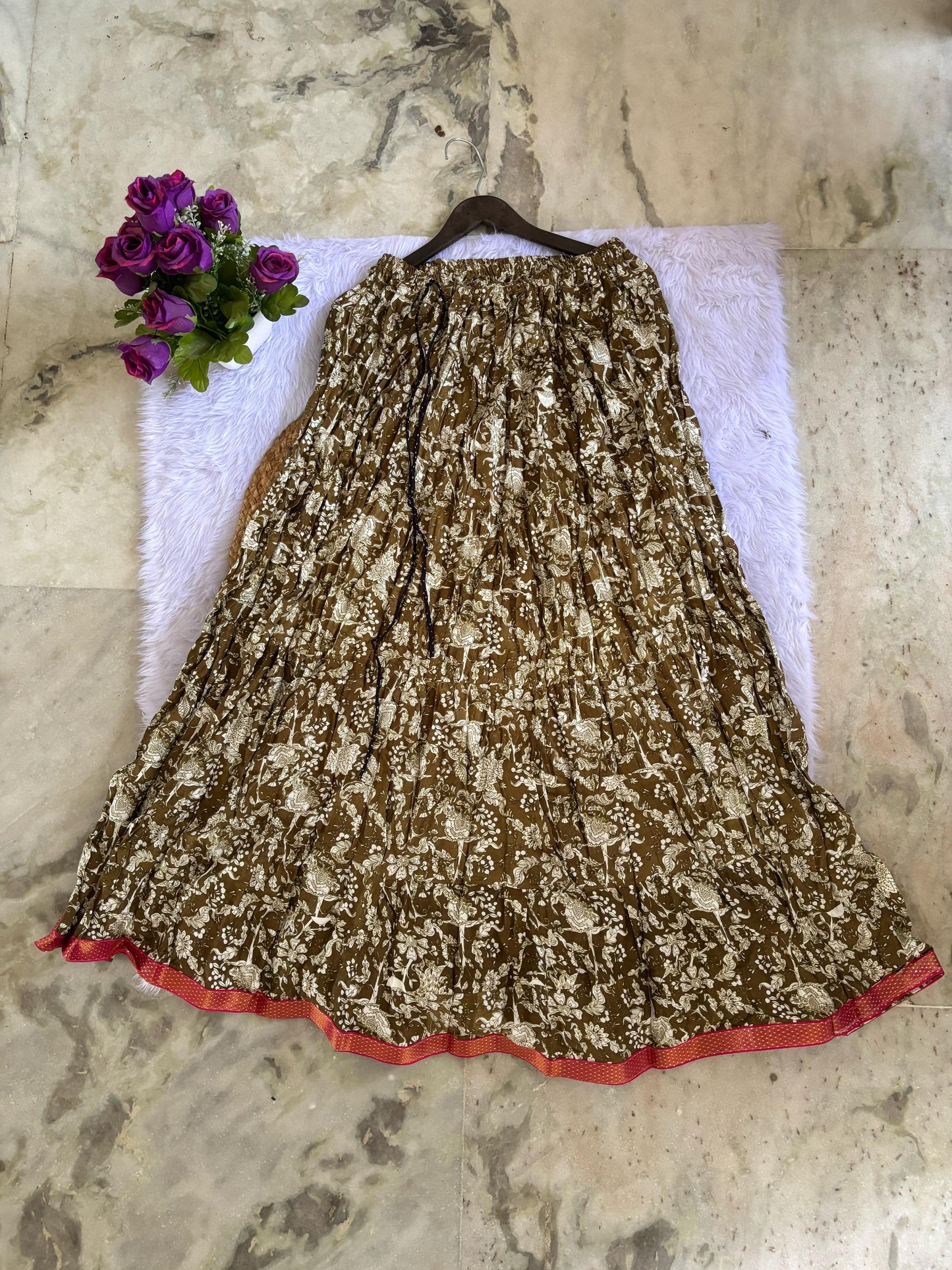 Any 5 Clothy N Wave Women's COTTON Printed Flared Skirt