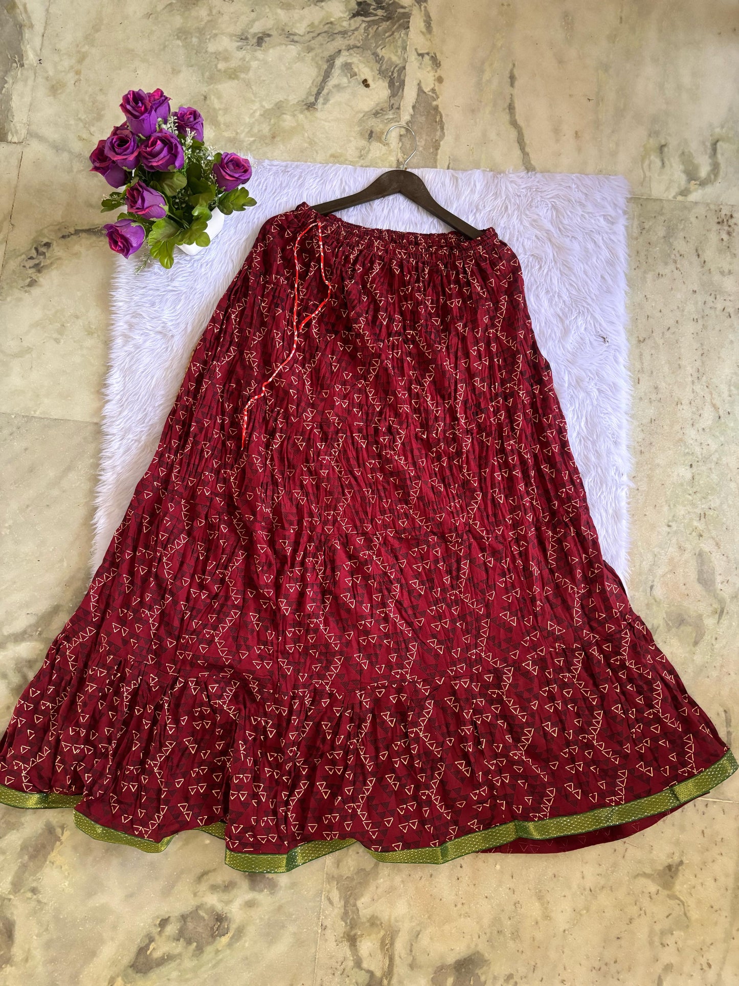 Any 5 Clothy N Wave Women's COTTON Printed Flared Skirt