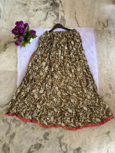 Any 5 Clothy N Wave Women's COTTON Printed Flared Skirt