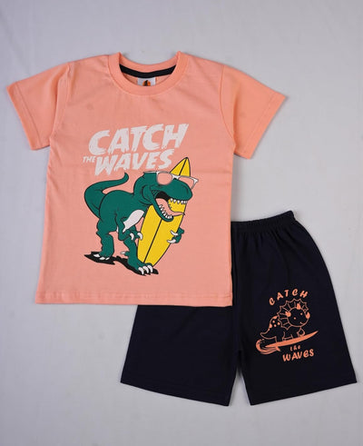 5 sets Boys & Girls Casual T-shirt Shorts Combo