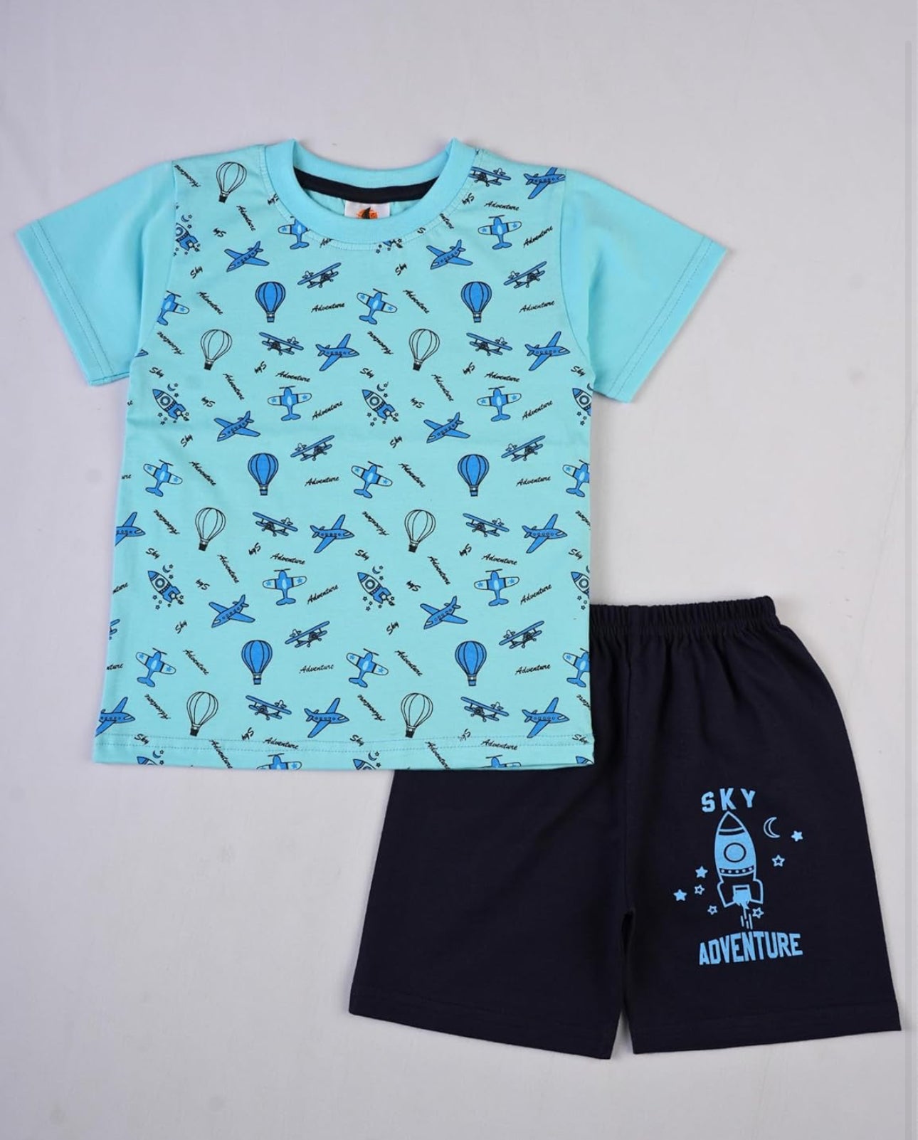 5 sets Boys & Girls Casual T-shirt Shorts Combo