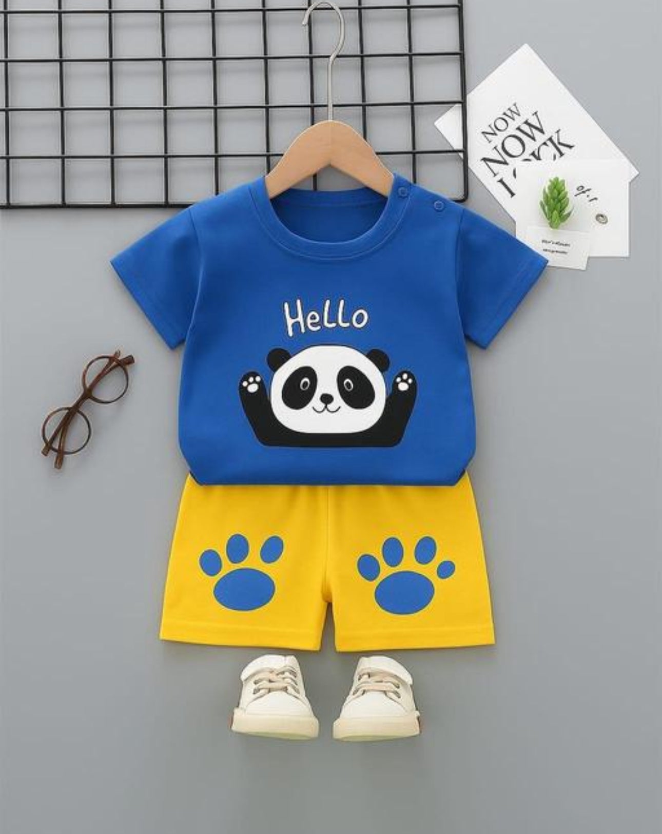 5 sets Boys & Girls Casual T-shirt Shorts Combo